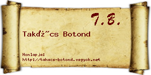 Takács Botond névjegykártya